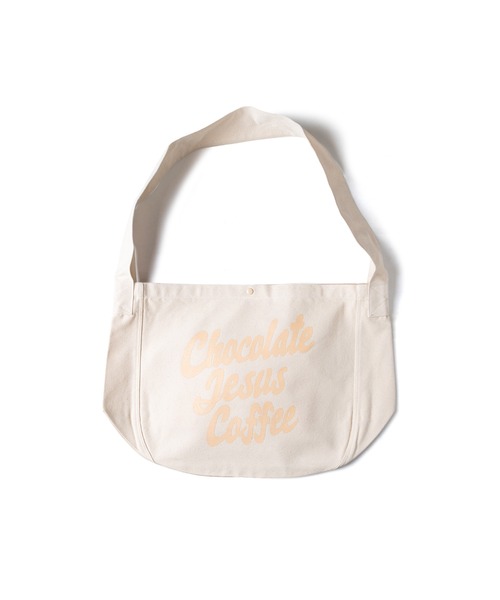 Chocolate Jesus Coffee（チョコレートジーザスコーヒー）の「COFFEE LOGO NEWSPAPER BAG（トートバッグ・メンズ・ブラック/ナチュラル・FREE）」の2枚目の写真