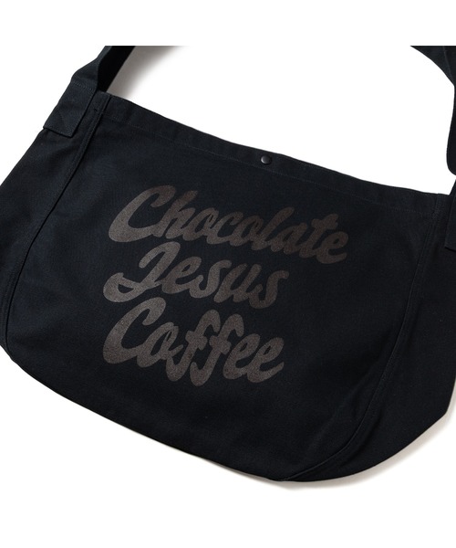 Chocolate Jesus Coffee（チョコレートジーザスコーヒー）の「COFFEE LOGO NEWSPAPER BAG（トートバッグ・メンズ・ブラック/ナチュラル・FREE）」の4枚目の写真
