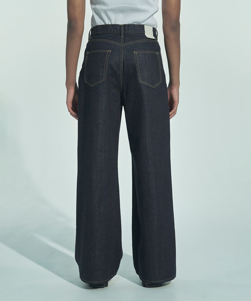 VICTIM（ヴィクティム）の「VICTIM ヴィクティム / OW WIDE DENIM PANTS HAGUNコラボレーションワンウォッシュデニムパンツ バギーデニム / VTM-25-P-103-01（デニムパンツ・メンズ・ブルー・3/2/1/4）」の4枚目の写真
