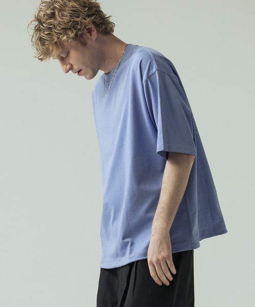 SLICK(スリック)の「【SLICK/スリック】30/2 Compact Yarn Drawstring T-shirt/コンパクトヤーンドローストリングTシャツ/オーバーサイズ シルエット(Tシャツ/カットソー・メンズ・ホワイト/ラベンダー/ブラック/ブラウン・1/3/2)」の14枚目の写真