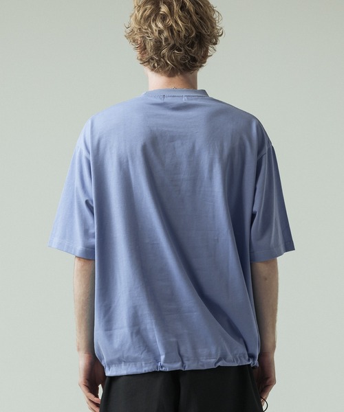 SLICK(スリック)の「【SLICK/スリック】30/2 Compact Yarn Drawstring T-shirt/コンパクトヤーンドローストリングTシャツ/オーバーサイズ シルエット(Tシャツ/カットソー・メンズ・ホワイト/ラベンダー/ブラック/ブラウン・1/3/2)」の17枚目の写真