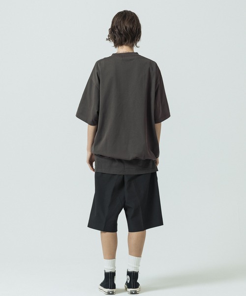 SLICK(スリック)の「【SLICK/スリック】30/2 Compact Yarn Drawstring T-shirt/コンパクトヤーンドローストリングTシャツ/オーバーサイズ シルエット(Tシャツ/カットソー・メンズ・ホワイト/ラベンダー/ブラック/ブラウン・1/3/2)」の12枚目の写真