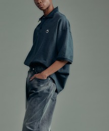 【ADAMPATEK/アダムパテック】BITE APPLE patch polo shirt  ポロシャツ