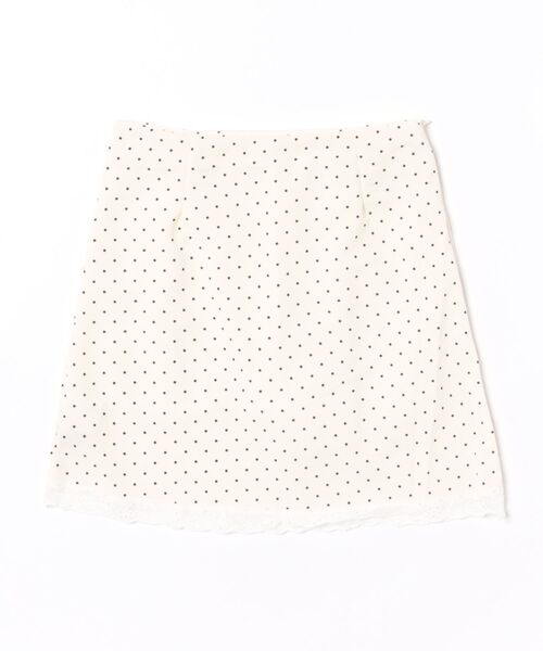 Ritzy(リッツィー)の「ドット柄 レース付きミニスカート(スカート・レディース・ベージュ/ブラック・M/L/S)」の11枚目の写真