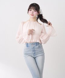 【Belle Charme】Ribbon Choker Blouse