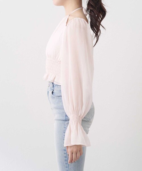 OLIVE des OLIVE(オリーブデオリーブ)の「【Belle Charme】Ribbon Choker Blouse(シャツ/ブラウス・レディース・ピンク/アイボリー/ブラック・FREE)」の15枚目の写真