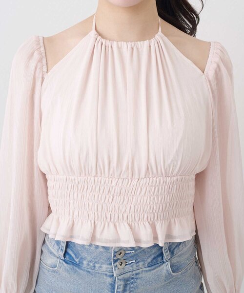 OLIVE des OLIVE(オリーブデオリーブ)の「【Belle Charme】Ribbon Choker Blouse(シャツ/ブラウス・レディース・ピンク/アイボリー/ブラック・FREE)」の13枚目の写真