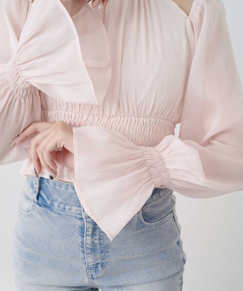 OLIVE des OLIVE(オリーブデオリーブ)の「【Belle Charme】Ribbon Choker Blouse(シャツ/ブラウス・レディース・ピンク/アイボリー/ブラック・FREE)」の10枚目の写真