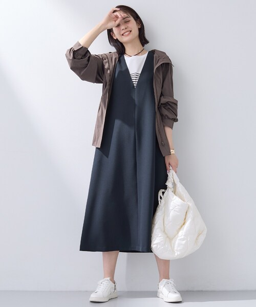 INDIVI(インディヴィ)の「【洗える/SETUP可能/UVケア】ウール調ジャンパードレス(ワンピース・レディース・ライトグレー/ブルー系その他・40/38/34)」の10枚目の写真