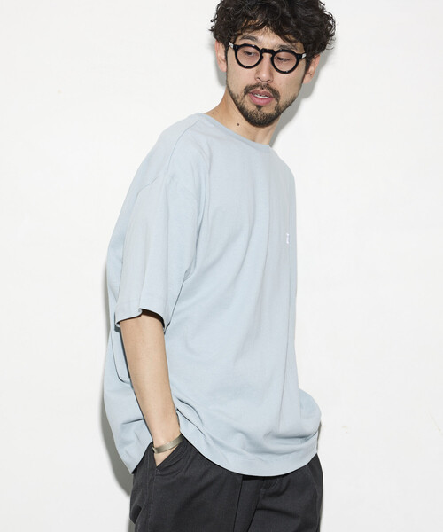 Firsthand(ファーストハンド)の「Firsthand/ファーストハンド 6オンス フロントロゴ 刺繍 クルーネックTシャツ / バックプリントTシャツ PRINT LEFT CHEST EMBROIDERY BOX FIRST(Tシャツ/カットソー・メンズ・ブルーグレー/ブラック/グレー/チャコールグレー/ホワイト・LARGE/MEDIUM)」の14枚目の写真