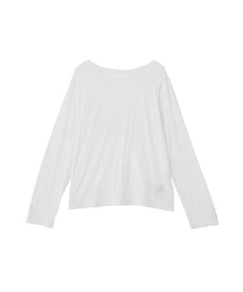 Green Parks(グリーンパークス)の「シアー天竺プルオーバー(Tシャツ/カットソー・レディース・ブラック/オフホワイト・FREE)」の15枚目の写真