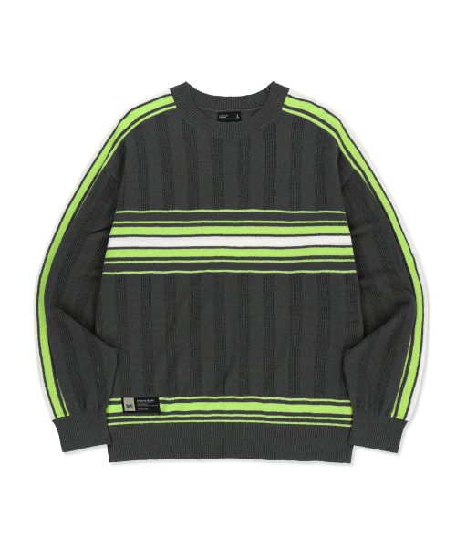 Blocked Knit Crewneck — свитер‑серый (charcoal)