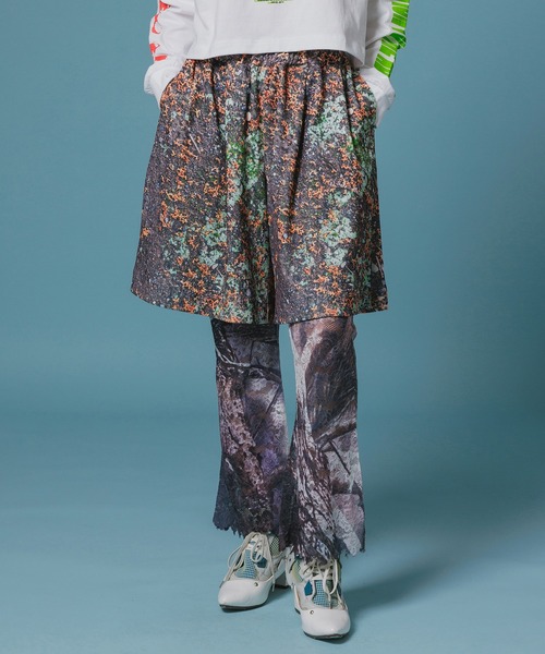 NON TOKYO（ノントーキョー）の「PRINT RIB WIDE SHORTS（その他パンツ