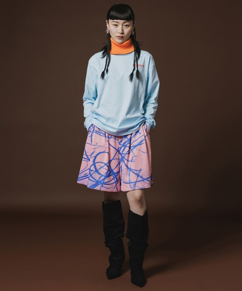 NON TOKYO（ノントーキョー）の「PRINT RIB WIDE SHORTS（その他パンツ