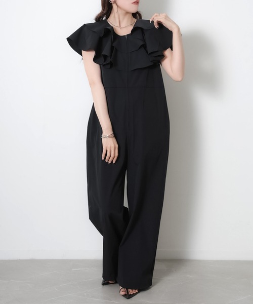 Riberry（リベリー）の「ラッシュガードフリルオールインワン（つなぎ/オールインワン・レディース・ブラック/グレイッシュベージュ/チャコールグレー・MEDIUM）」の14枚目の写真