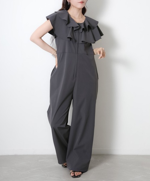 Riberry（リベリー）の「ラッシュガードフリルオールインワン（つなぎ/オールインワン・レディース・ブラック/グレイッシュベージュ/チャコールグレー・MEDIUM）」の19枚目の写真