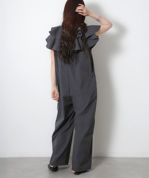 Riberry（リベリー）の「ラッシュガードフリルオールインワン（つなぎ/オールインワン・レディース・ブラック/グレイッシュベージュ/チャコールグレー・MEDIUM）」の21枚目の写真