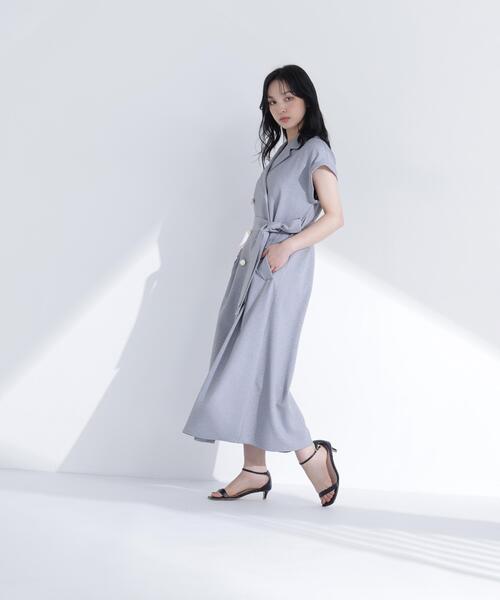 NATURAL BEAUTY BASIC（ナチュラルビューティーベーシック）の「ベルテッドトレンチワンピース（ワンピース・レディース・ネイビー/ベージュ/グレー系その他/ブラウン・P/S/MEDIUM）」の16枚目の写真