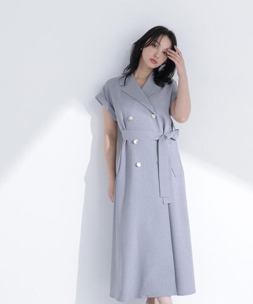 NATURAL BEAUTY BASIC(ナチュラルビューティーベーシック)の「ベルテッドトレンチワンピース(ワンピース・レディース・ネイビー/ベージュ/グレー系その他/ブラウン・P/S/MEDIUM)」の20枚目の写真