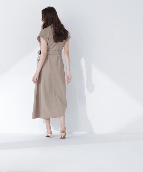NATURAL BEAUTY BASIC（ナチュラルビューティーベーシック）の「ベルテッドトレンチワンピース（ワンピース・レディース・ネイビー/ベージュ/グレー系その他/ブラウン・P/S/MEDIUM）」の11枚目の写真