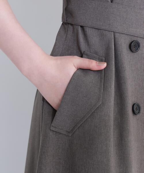 NATURAL BEAUTY BASIC(ナチュラルビューティーベーシック)の「ベルテッドトレンチワンピース(ワンピース・レディース・ネイビー/ベージュ/グレー系その他/ブラウン・P/S/MEDIUM)」の7枚目の写真