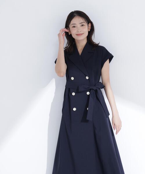 NATURAL BEAUTY BASIC(ナチュラルビューティーベーシック)の「ベルテッドトレンチワンピース(ワンピース・レディース・ネイビー/ベージュ/グレー系その他/ブラウン・P/S/MEDIUM)」の13枚目の写真