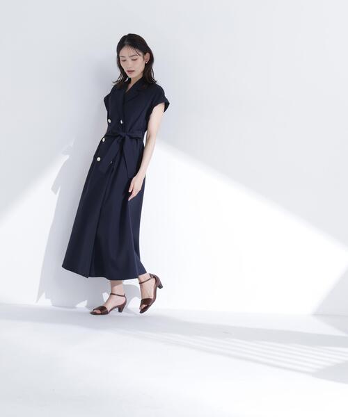 NATURAL BEAUTY BASIC(ナチュラルビューティーベーシック)の「ベルテッドトレンチワンピース(ワンピース・レディース・ネイビー/ベージュ/グレー系その他/ブラウン・P/S/MEDIUM)」の14枚目の写真