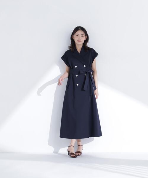 NATURAL BEAUTY BASIC(ナチュラルビューティーベーシック)の「ベルテッドトレンチワンピース(ワンピース・レディース・ネイビー/ベージュ/グレー系その他/ブラウン・P/S/MEDIUM)」の15枚目の写真