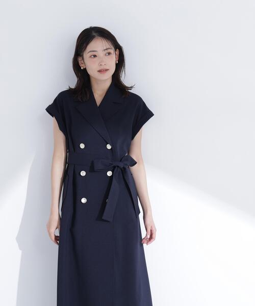 NATURAL BEAUTY BASIC(ナチュラルビューティーベーシック)の「ベルテッドトレンチワンピース(ワンピース・レディース・ネイビー/ベージュ/グレー系その他/ブラウン・P/S/MEDIUM)」の16枚目の写真