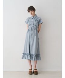 jouetie | アシメギャザーシャツワンピース(ワンピース)