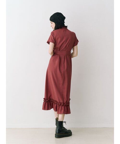 jouetie(ジュエティ)の「アシメギャザーシャツワンピース(ワンピース・レディース・ブルー/グレー/レッド・MEDIUM)」の7枚目の写真