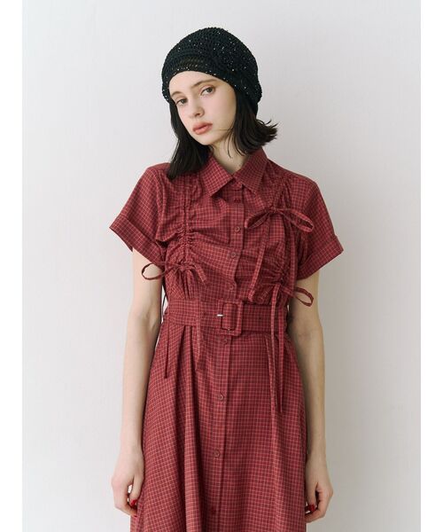 jouetie(ジュエティ)の「アシメギャザーシャツワンピース(ワンピース・レディース・ブルー/グレー/レッド・MEDIUM)」の12枚目の写真