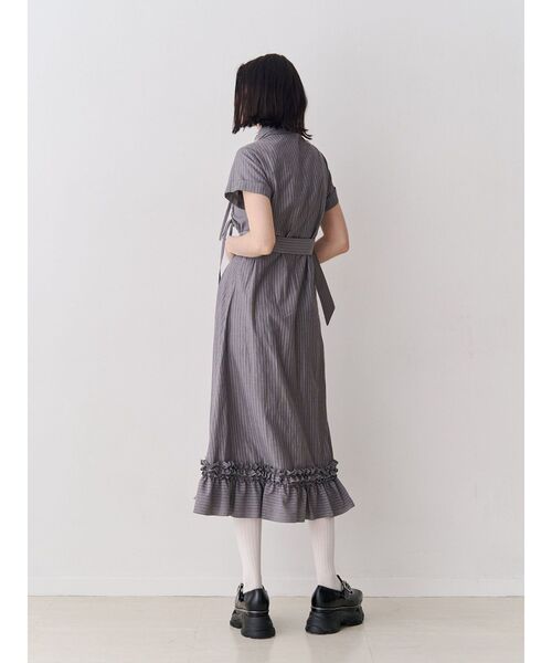 jouetie(ジュエティ)の「アシメギャザーシャツワンピース(ワンピース・レディース・ブルー/グレー/レッド・MEDIUM)」の14枚目の写真