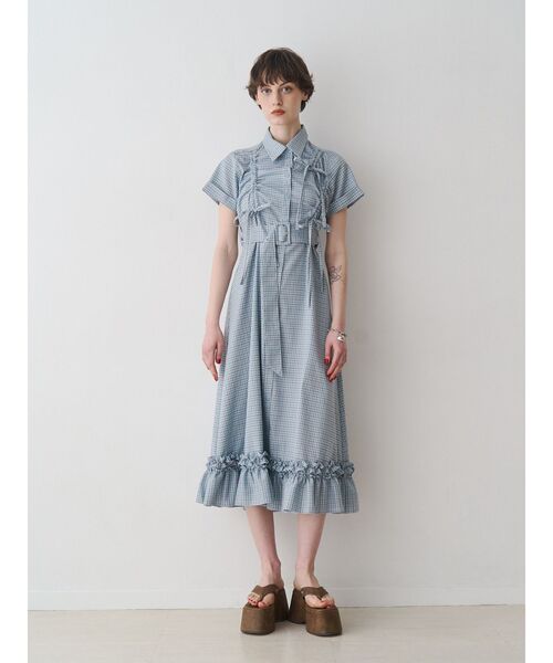 jouetie(ジュエティ)の「アシメギャザーシャツワンピース(ワンピース・レディース・ブルー/グレー/レッド・MEDIUM)」の19枚目の写真