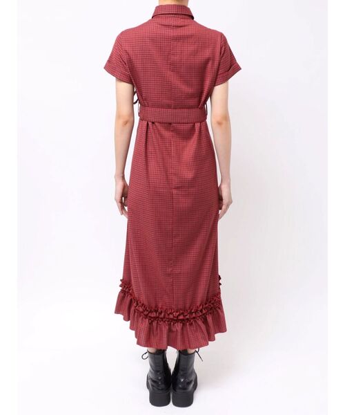 jouetie(ジュエティ)の「アシメギャザーシャツワンピース 夏服(ワンピース・レディース・ブルー/グレー/レッド・MEDIUM)」の9枚目の写真