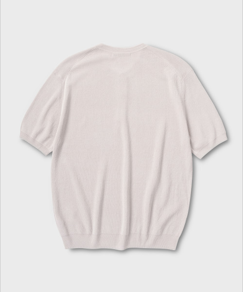 NONBLANK(ノンブランク)の「ヘンリーネックHSニット_PALE GREY(Tシャツ/カットソー・メンズ・グレー・MEDIUM/LARGE/X-LARGE)」の8枚目の写真