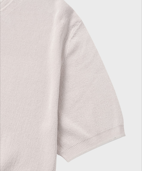 NONBLANK(ノンブランク)の「ヘンリーネックHSニット_PALE GREY(Tシャツ/カットソー・メンズ・グレー・MEDIUM/LARGE/X-LARGE)」の11枚目の写真