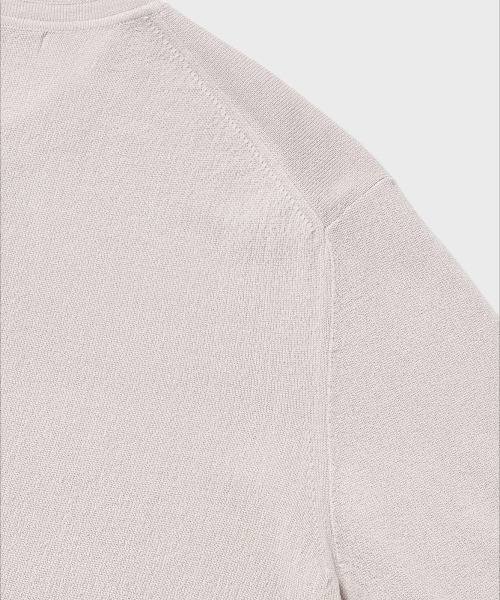 NONBLANK(ノンブランク)の「ヘンリーネックHSニット_PALE GREY(Tシャツ/カットソー・メンズ・グレー・MEDIUM/LARGE/X-LARGE)」の12枚目の写真