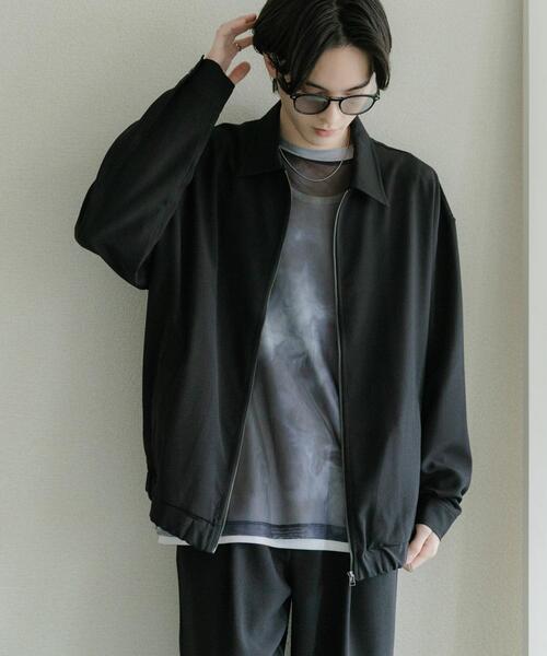 SENSE OF PLACE by URBAN RESEARCH（センスオブプレイスバイアーバンリサーチ）の「『UR TECH DRYLUXE』リネンライクジップブルゾン（ブルゾン・メンズ・ブラック/パープル/ネイビー・MEDIUM/LARGE）」の17枚目の写真