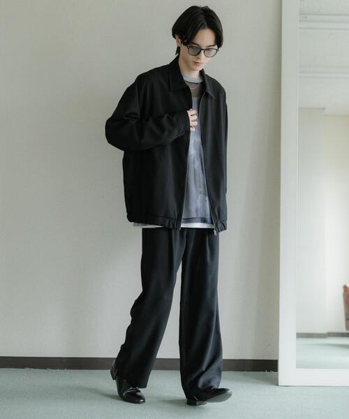 SENSE OF PLACE by URBAN RESEARCH（センスオブプレイスバイアーバンリサーチ）の「『UR TECH DRYLUXE』リネンライクジップブルゾン（ブルゾン・メンズ・ブラック/パープル/ネイビー・MEDIUM/LARGE）」の21枚目の写真