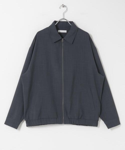 SENSE OF PLACE by URBAN RESEARCH(センスオブプレイスバイアーバンリサーチ)の「『UR TECH DRYLUXE』リネンライクジップブルゾン(ブルゾン・メンズ・ブラック/パープル/ネイビー・MEDIUM/LARGE)」の5枚目の写真
