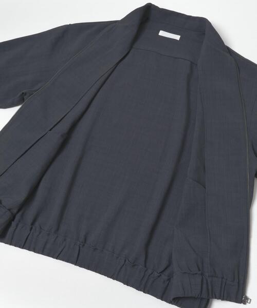 SENSE OF PLACE by URBAN RESEARCH(センスオブプレイスバイアーバンリサーチ)の「『UR TECH DRYLUXE』リネンライクジップブルゾン(ブルゾン・メンズ・ブラック/パープル/ネイビー・MEDIUM/LARGE)」の7枚目の写真
