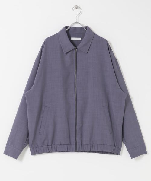 SENSE OF PLACE by URBAN RESEARCH（センスオブプレイスバイアーバンリサーチ）の「『UR TECH DRYLUXE』リネンライクジップブルゾン（ブルゾン・メンズ・ブラック/パープル/ネイビー・MEDIUM/LARGE）」の4枚目の写真