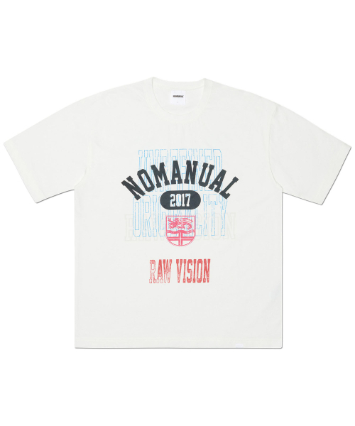 NOMANUAL(NOMANUAL)の「G.P PRINTED T-SHIRT - VINTAGE WHITE(Tシャツ/カットソー・レディース・その他・SMALL/MEDIUM/LARGE/X-LARGE)」の1枚目の写真