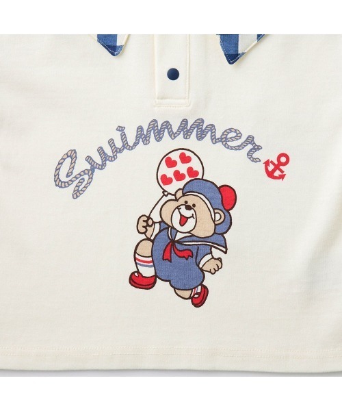 Belle Maison(ベルメゾン)の「SWIMMERコラボ 襟付き長袖Tシャツ(Tシャツ/カットソー・キッズ・ブルー系その他2/グリーン系その他4/レッド系その他3・80/90/100/110/120)」の12枚目の写真