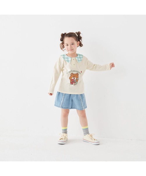 Belle Maison(ベルメゾン)の「SWIMMERコラボ 襟付き長袖Tシャツ(Tシャツ/カットソー・キッズ・ブルー系その他2/グリーン系その他4/レッド系その他3・80/90/100/110/120)」の8枚目の写真