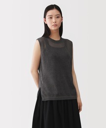 〔MUJI Labo〕婦人　和紙混スリーブレスセーター