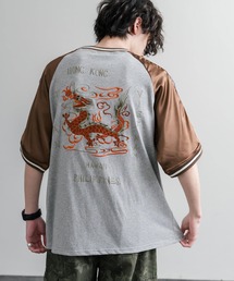 KRIFF MAYER クリフメイヤー スーベニア龍刺繍スカジャンTシャツ/リブラインラグランカットソー 2547202