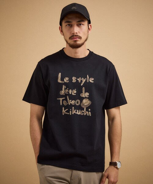 TAKEO KIKUCHI(タケオキクチ)の「水彩ペイント アートロゴTシャツ(Tシャツ/カットソー・メンズ・ホワイト/ライトベージュ/ブラック・02/04/03)」の10枚目の写真
