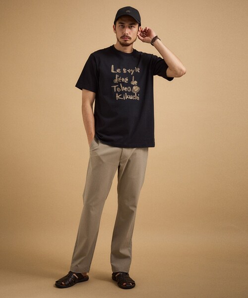 TAKEO KIKUCHI(タケオキクチ)の「水彩ペイント アートロゴTシャツ(Tシャツ/カットソー・メンズ・ホワイト/ライトベージュ/ブラック・02/04/03)」の11枚目の写真
